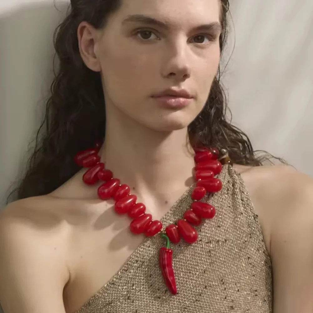 Red Chili Pepper Hot Necklace